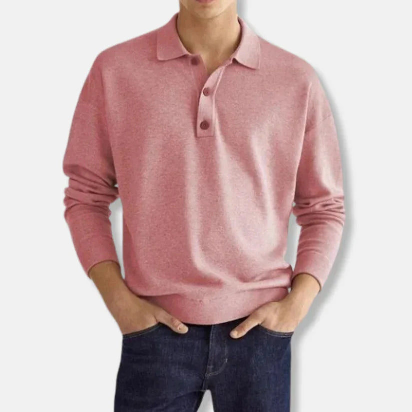 Herren Pullover Polokragen Baumwolle