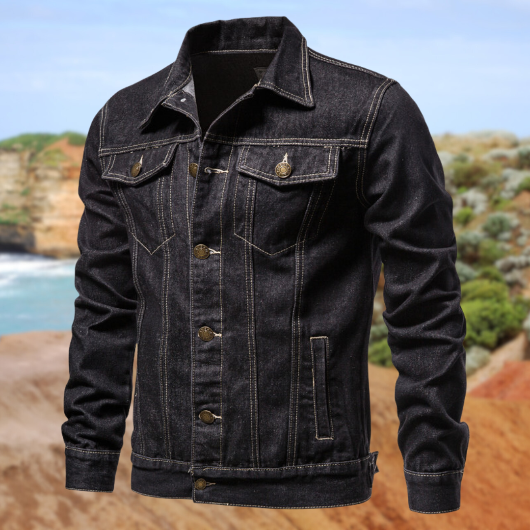 Moderne Jeansjacke Klassisches Stylish Design - IdealeKleiden