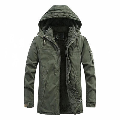 Herren Parka Fleece Warm Isoliert