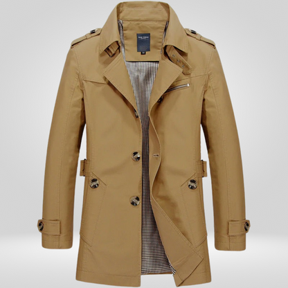 Herren Trenchcoat Klassisch Lang