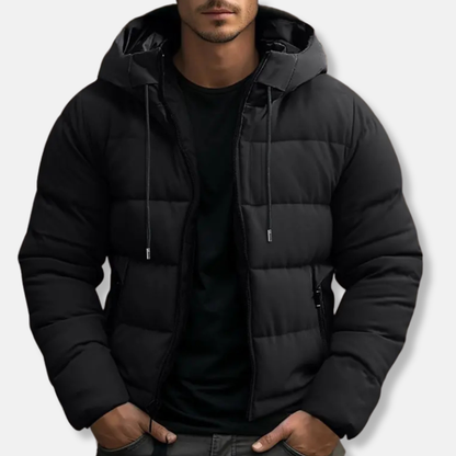 Warmes Winterkleid | Steppjacke Damen Kurz mit Kapuze und Reißverschluss