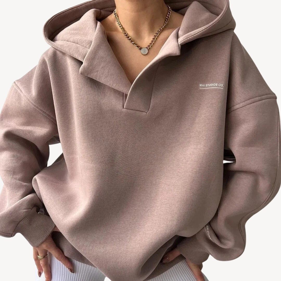 Weiche Damen Fleece Hoodie Oversized - IdealeKleiden