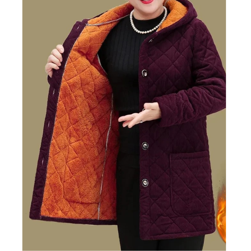 Damen Steppjacke Warm Elegant