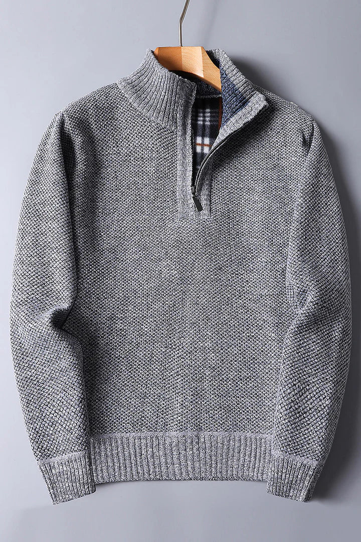 Herren Strickpullover Bequem Reißverschluss
