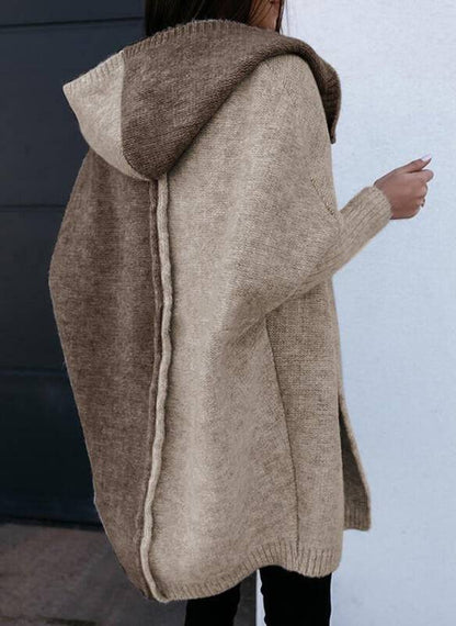 Modische Strickjacke mit Kontrast Details - IdealeKleiden