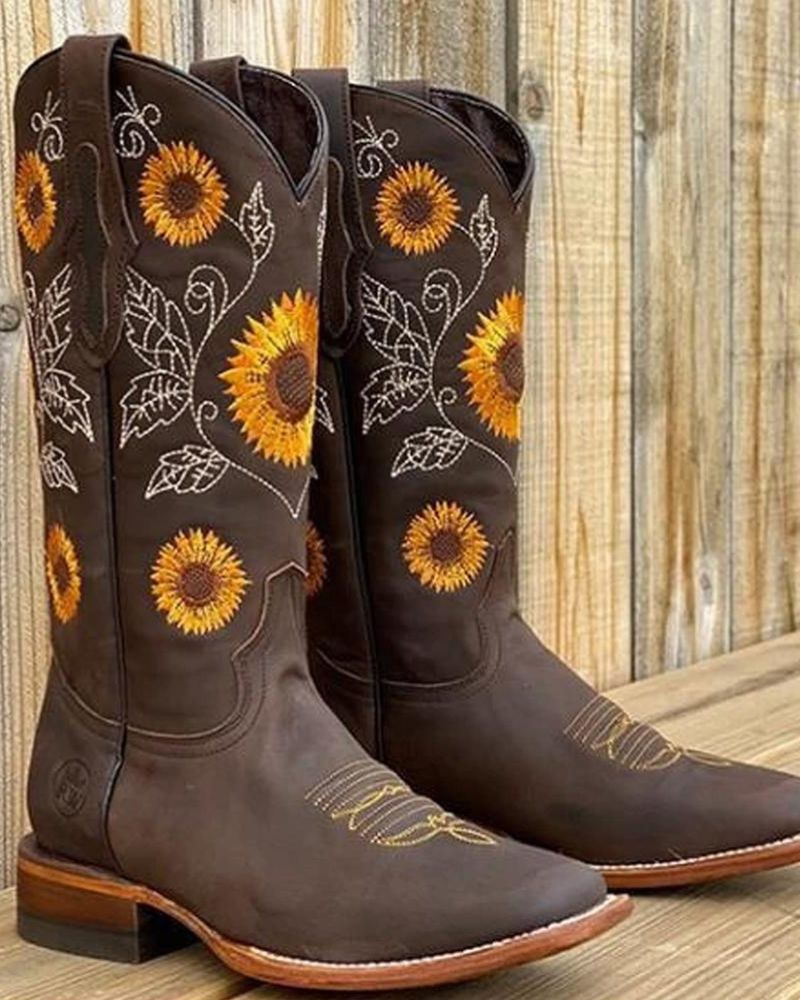 Sommerstiefel Blumenmuster