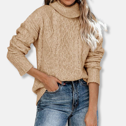 Weiche Rollkragenpullover Damen Tunika