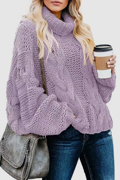 Eleganter Cashmere Pullover Rollkragen Winter