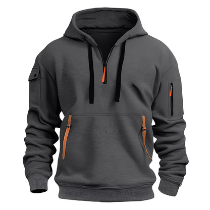 Herren Kapuzenpullover Sportlich Mit Reißverschluss