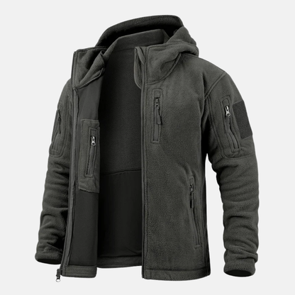Taktische Fleecejacke Sportlich Hüftlang - IdealeKleiden