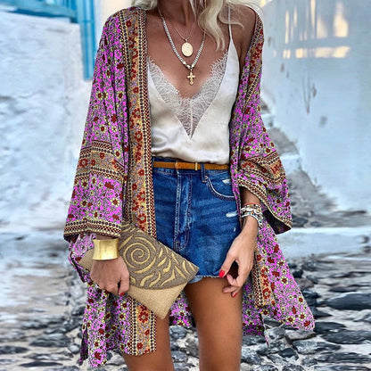 Stylish Boho Cardigan Damen Modisch Gemustert