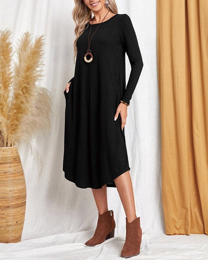 Lockeres Sommerkleid Mit Taschen