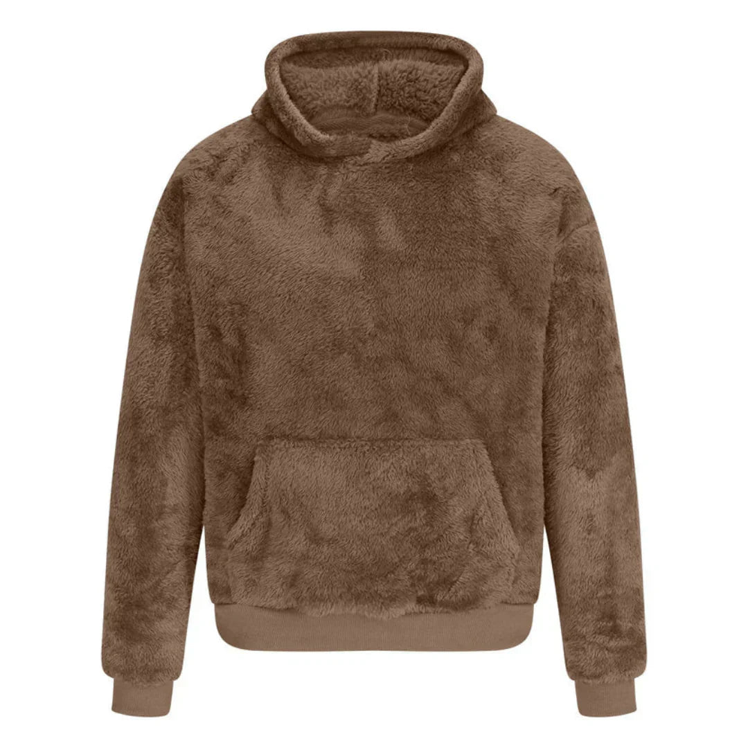 Weicher Flauschpullover mit Kapuze