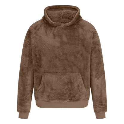 Weicher Flauschpullover mit Kapuze