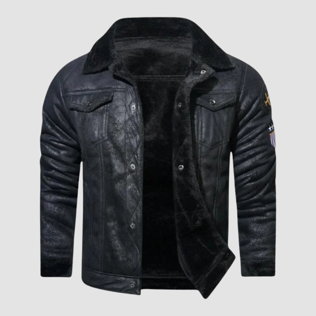 Winterjacke Bomber Style Fleece gefüttert