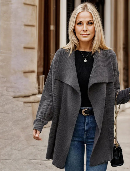 Stylischer Grauer Cardigan Damen