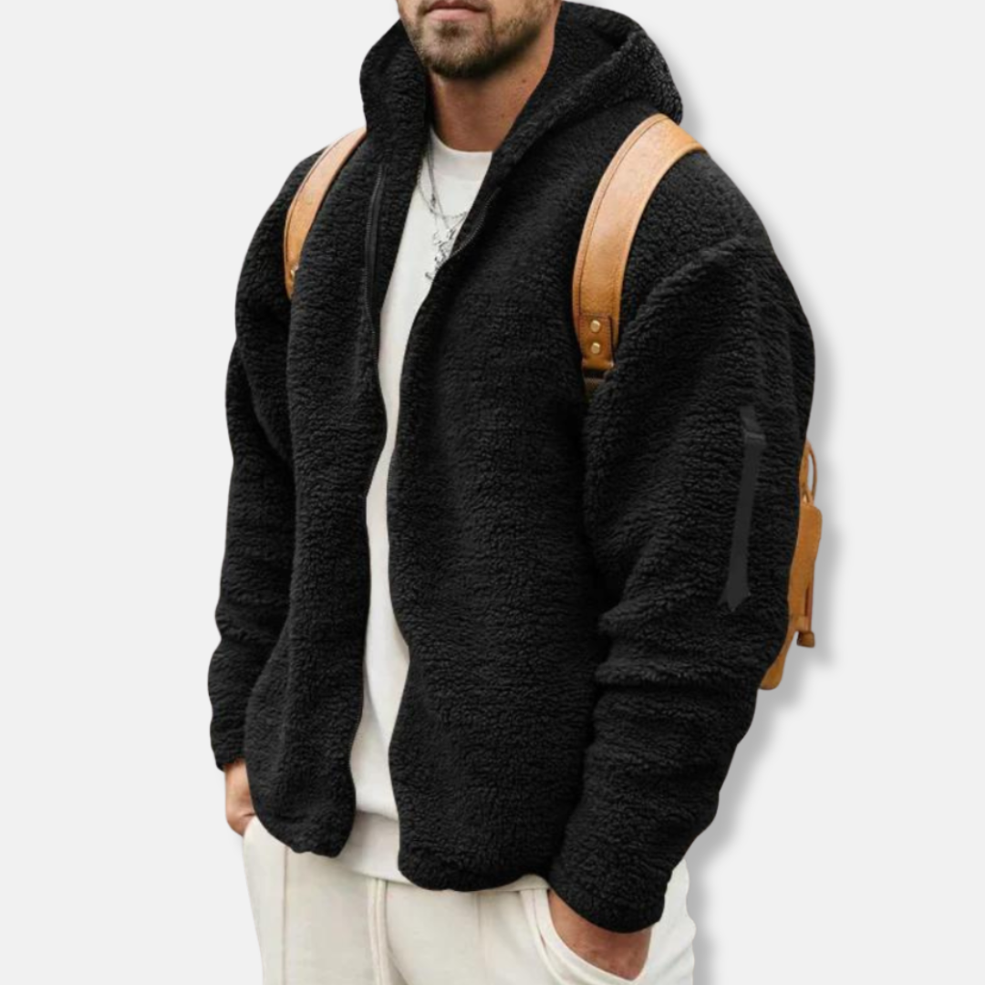 Kapuzenpullover Sherpa Fleece Bequem Schnitt