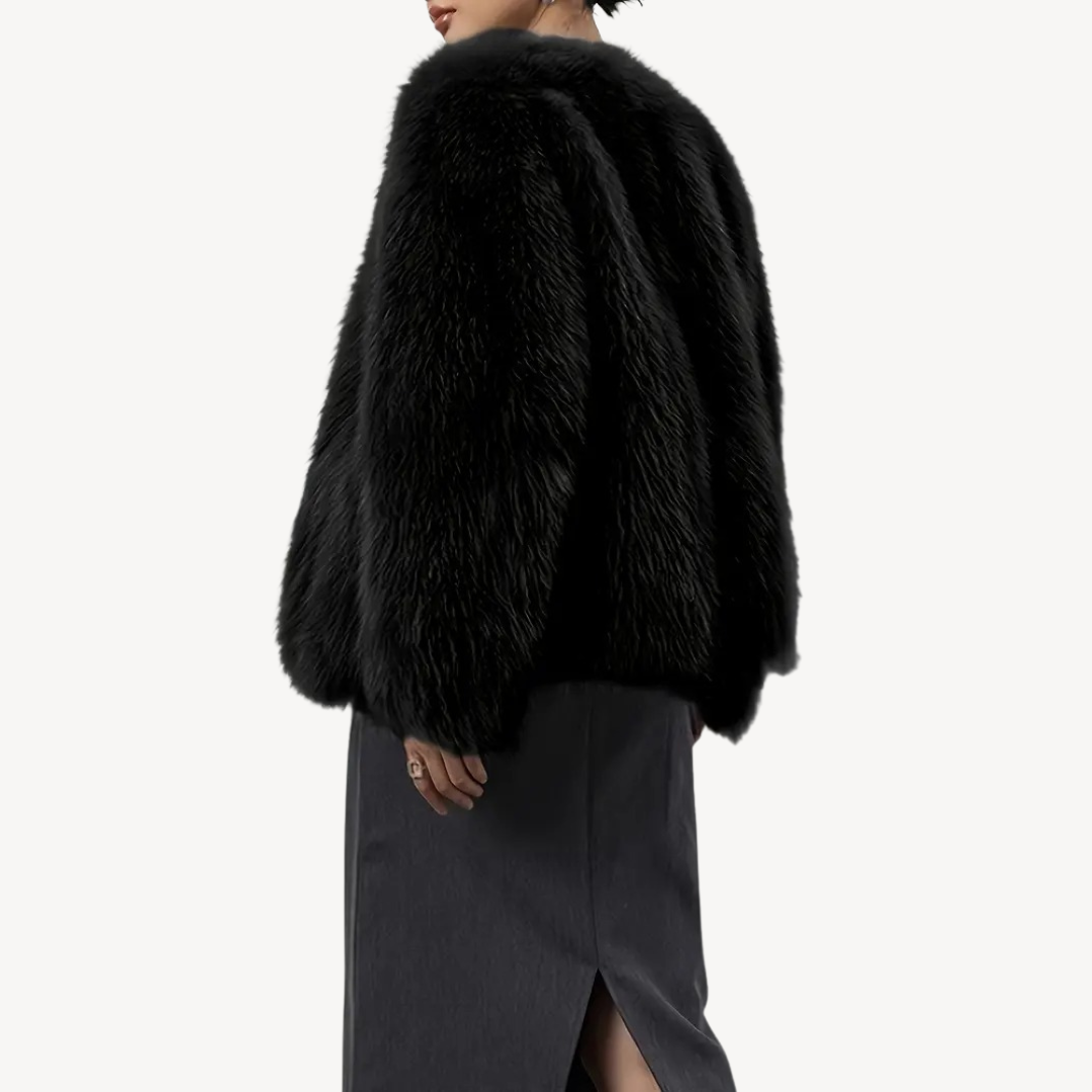 Damen Wintermantel Kunstpelz Elegant - IdealeKleiden