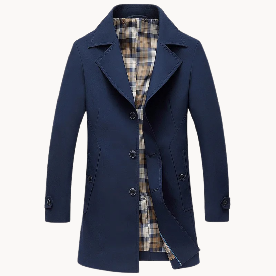 Herren Trenchcoat Robust Wasserdicht Modern Design