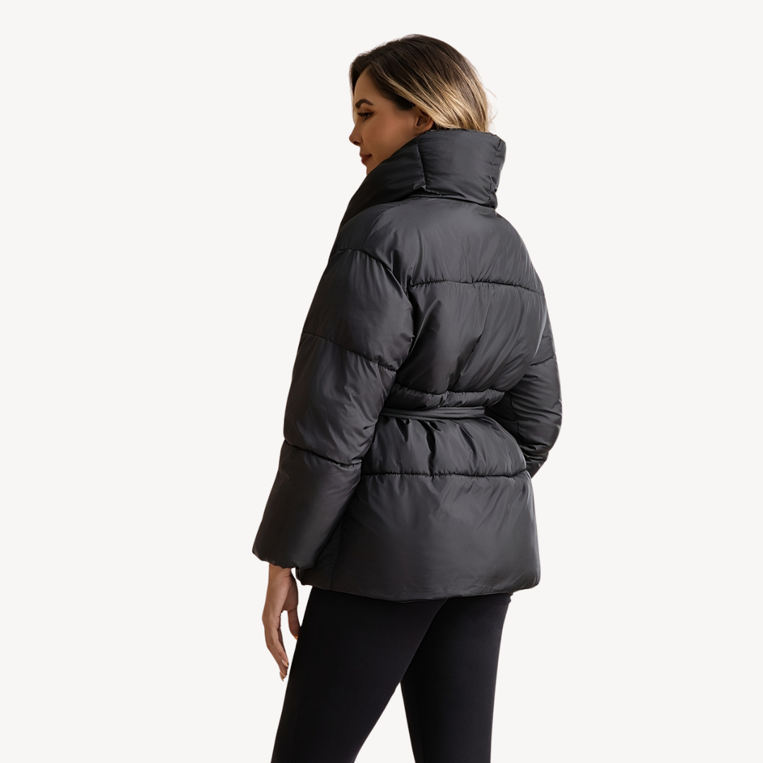 Damen Pufferjacke Warm Geschnürt - IdealeKleiden