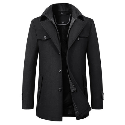 Stylisher Wintermantel Wolle Herren