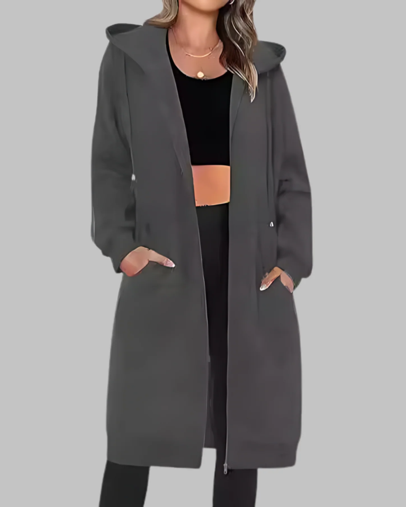 Übergroße Lässige Zip-Up Jacke Damen Oversized
