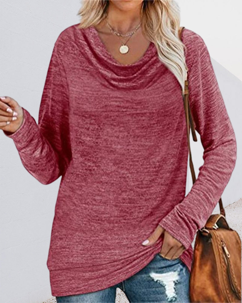Elegantes Damen-Top Langarm Rundhals