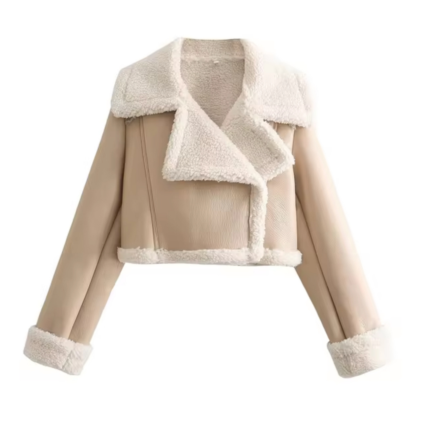 Stylische Lederjacke Damen Kurz
