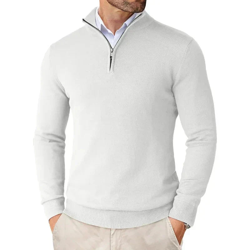 Herren Pullover Modern Halbzip Sweat