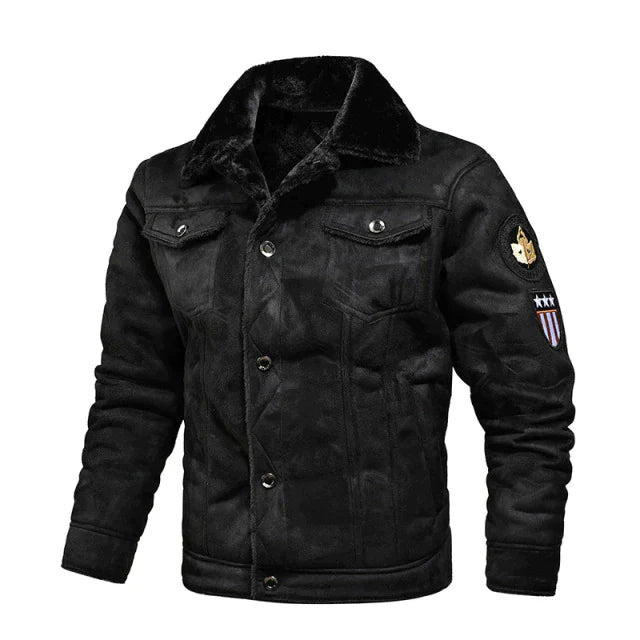 Herren Lederjacke Stilvoll Elegant
