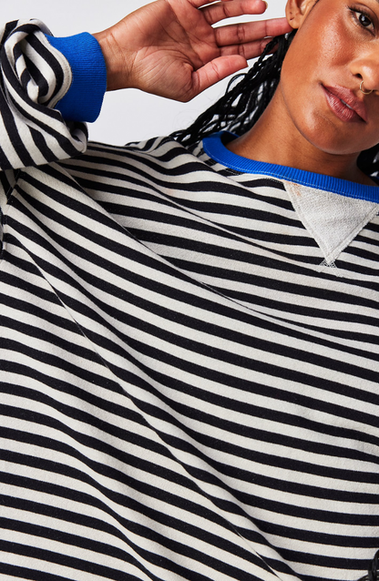 Eleganter Streifenpullover Damen Klassik