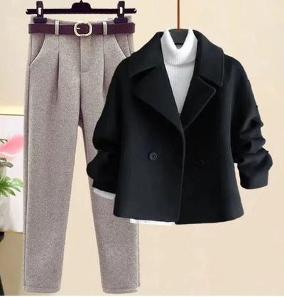 Herren Anzug Blazer Hose Komplett mit Gürtel
