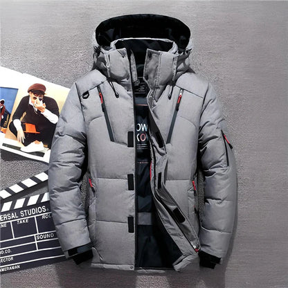 Herren Winterjacke Puffer Kapuze Warm