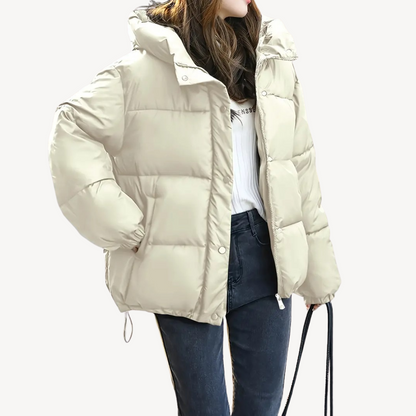 Damen Hoodie Pufferjacke Warm