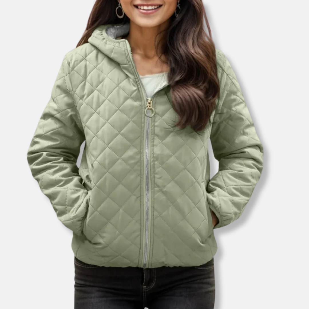 Gepolsterte Winterjacke Damen Lockere Passform Kapuze