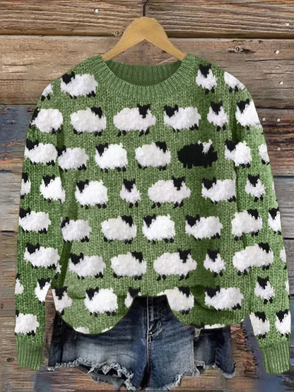 Seren – Retro Pullover mit Hühnchen Motiv