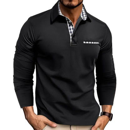 Herren Poloshirt Langarm Freizeitstyle