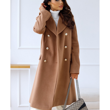 Damen Wintermantel Lang Warm Und Elegant