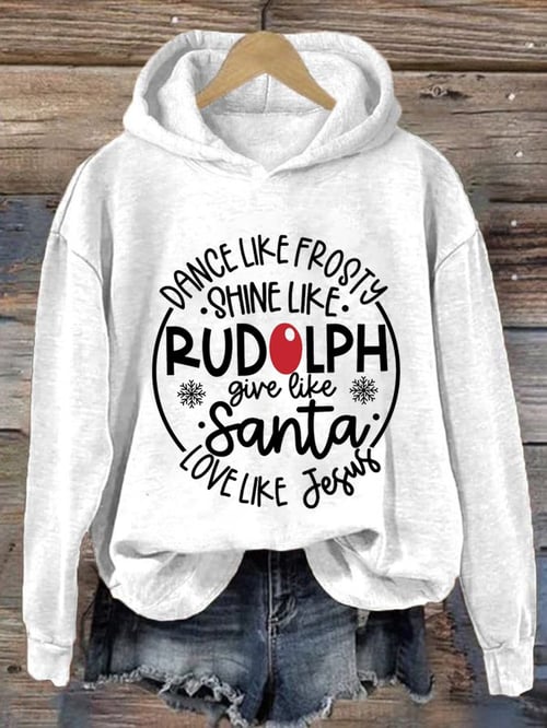 Weihnachts-Hoodie Frau Festlich Rot