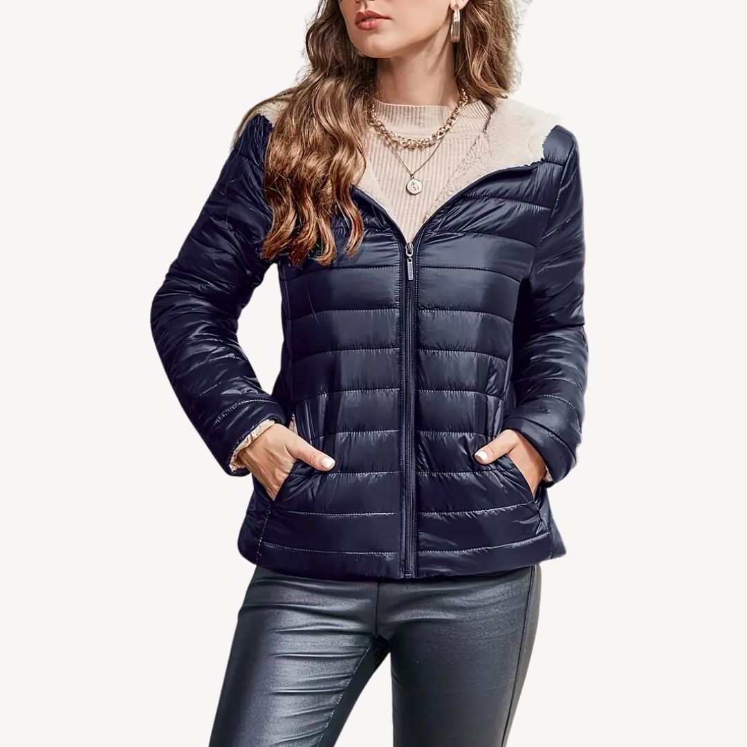 Damen Winterjacke Sherpa Fleece Isolierung - IdealeKleiden