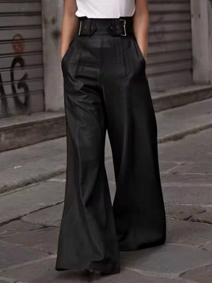 Elegante Lederhosen Damen Hochwertig Plisé