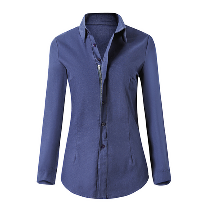 Elegante Damenbluse Langärmlig Klassisch