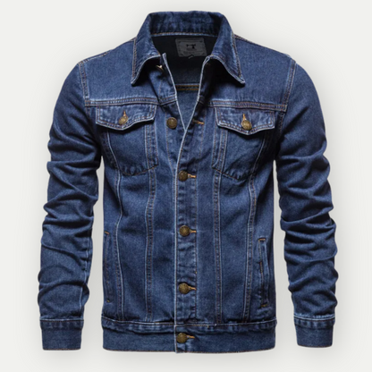 Herren Denimjacke Trendy mit Kontrastnähten - IdealeKleiden