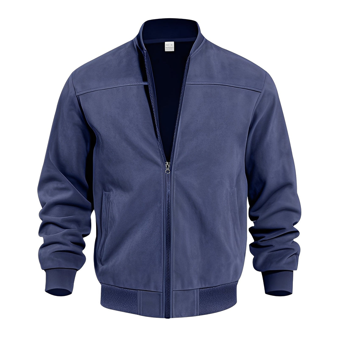 Männer Lederjacke Elegant Wildleder