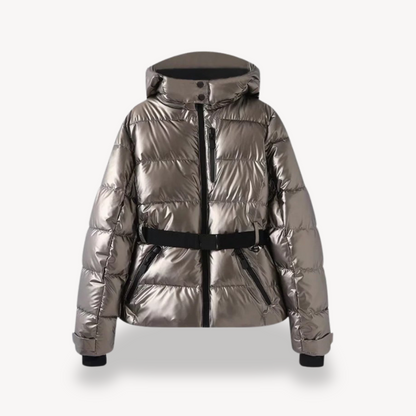 Damen Winterjacke Daunenfüllung mit Gürtel