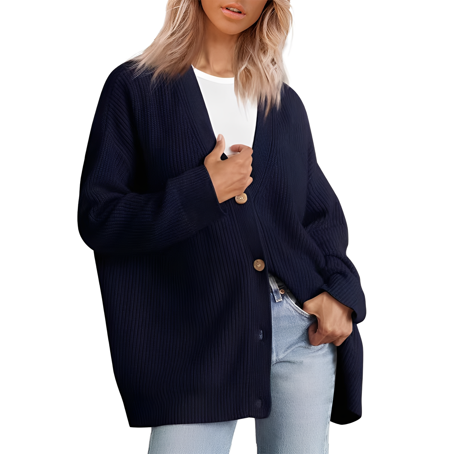 Bequemer Oversize Cardigan Frauen