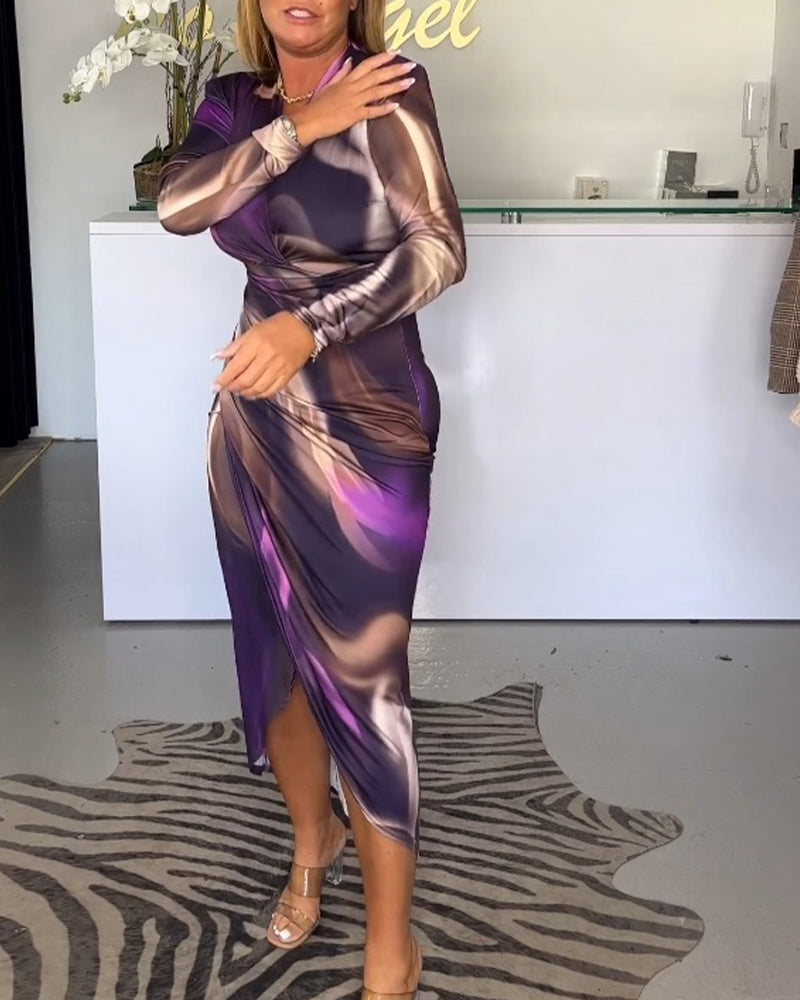 Elegante Kleid Damen V-Ausschnitt - IdealeKleiden