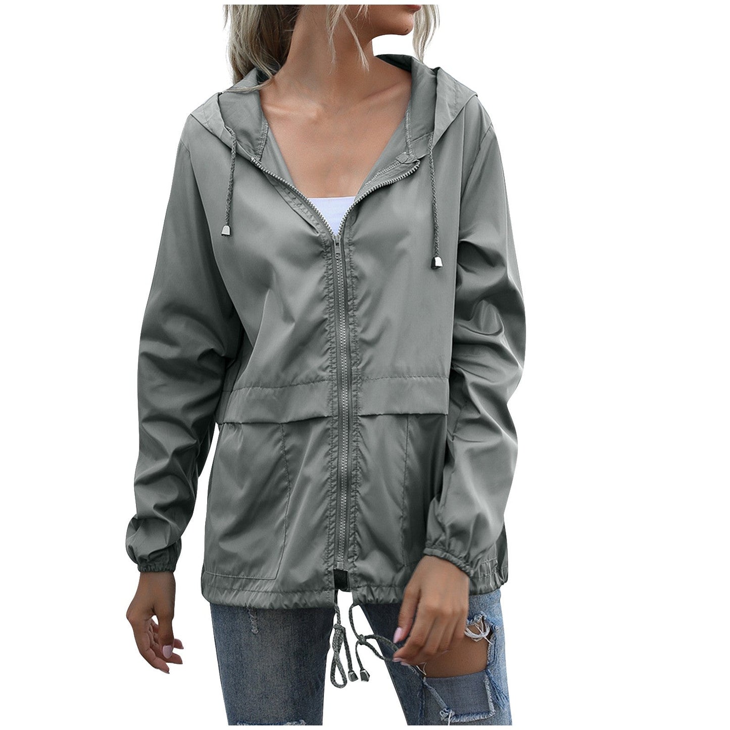 Leichtgewicht Windbreaker Kapuzenjacke
