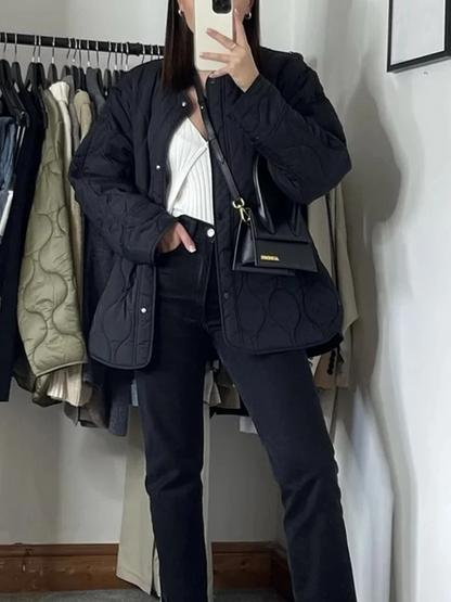 Elegante Damensteppjacke Langarm Winter