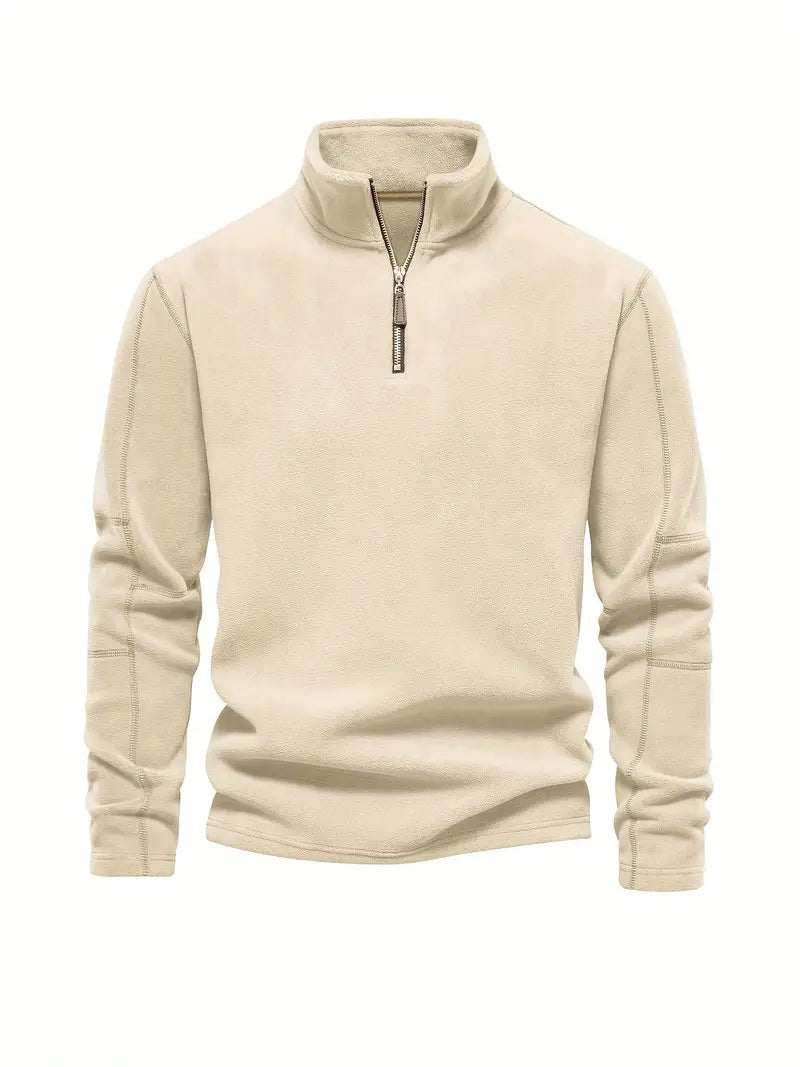 Cordpullover Halbzipper Modern Style